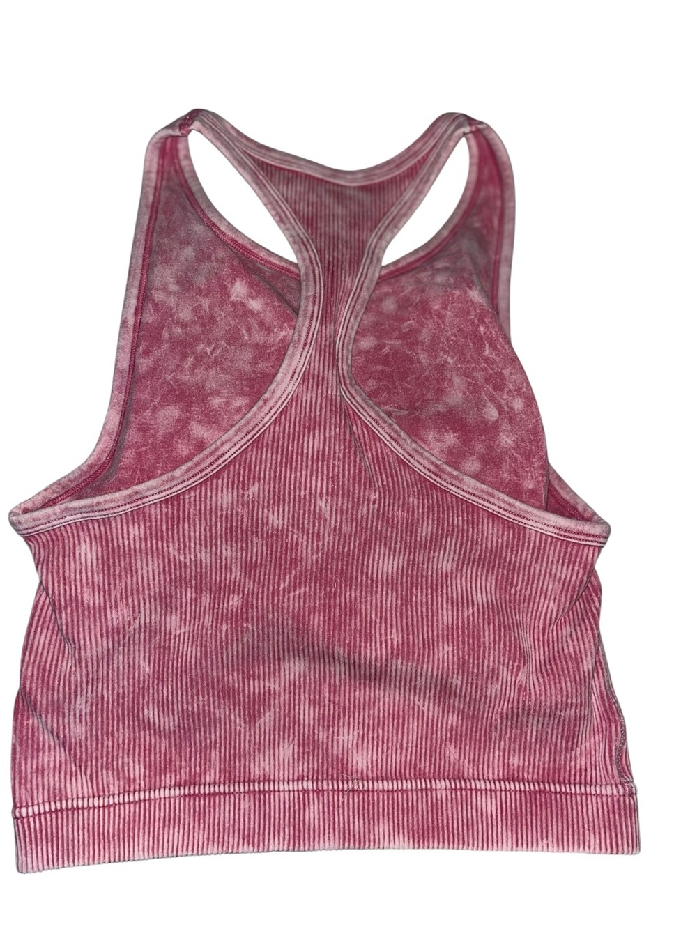 Zenana Washed Rose Ribbed Padded Brami - Picture 3 of 3